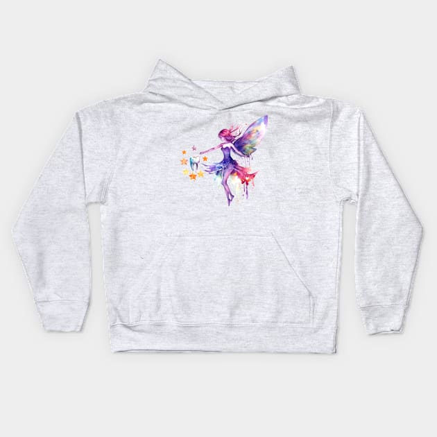 Tooth fairy Kids Hoodie by RosaliArt